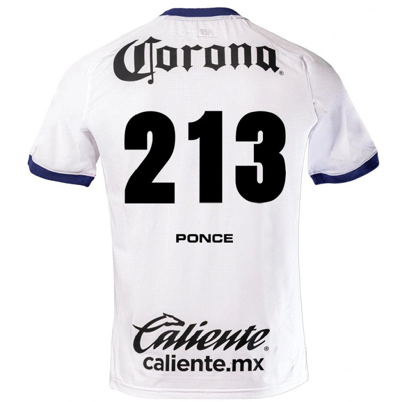 Danxen Kinder Santiago Ponce #213 Weiß Blau Schwarz Auswärtstrikot Trikot 2026/27 T-Shirt