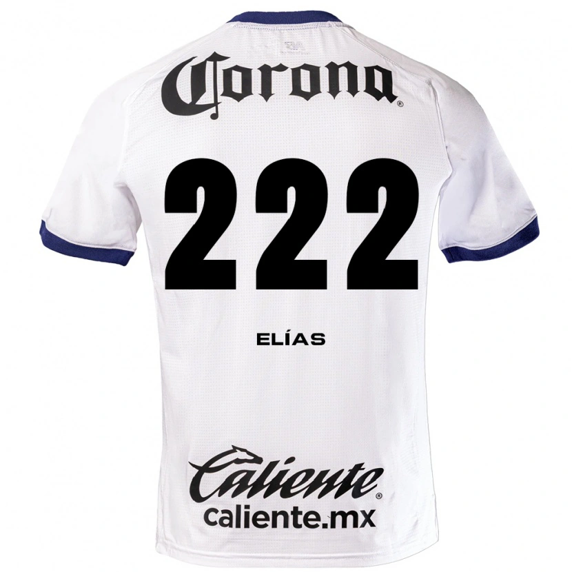 Danxen Kinder Carlos Elías #222 Weiß Blau Schwarz Auswärtstrikot Trikot 2026/27 T-Shirt