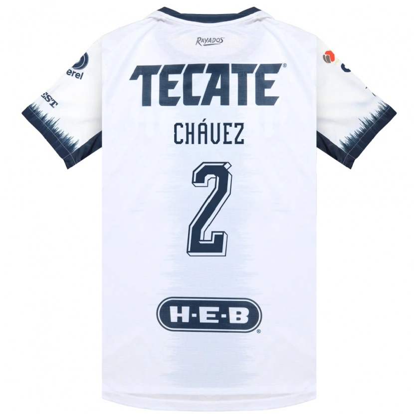 Danxen Kinder Ricardo Chávez #2 Weiß Tintenblau Rot Auswärtstrikot Trikot 2026/27 T-Shirt