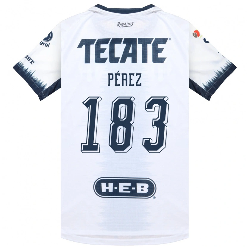 Danxen Kinder Santiago Pérez #183 Weiß Tintenblau Rot Auswärtstrikot Trikot 2026/27 T-Shirt