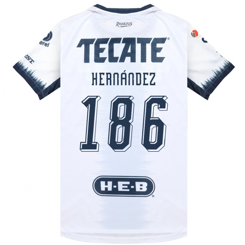 Danxen Kinder Sebastián Hernández #186 Weiß Tintenblau Rot Auswärtstrikot Trikot 2026/27 T-Shirt