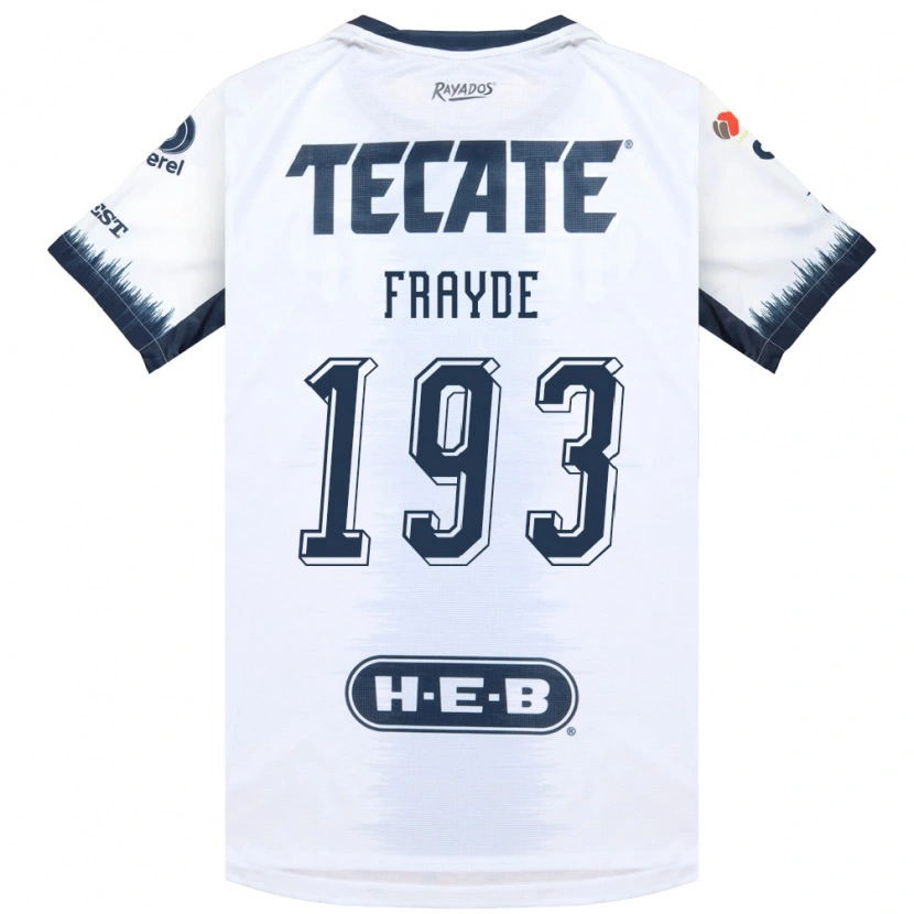 Danxen Kinder Carlos Frayde #193 Weiß Tintenblau Rot Auswärtstrikot Trikot 2026/27 T-Shirt