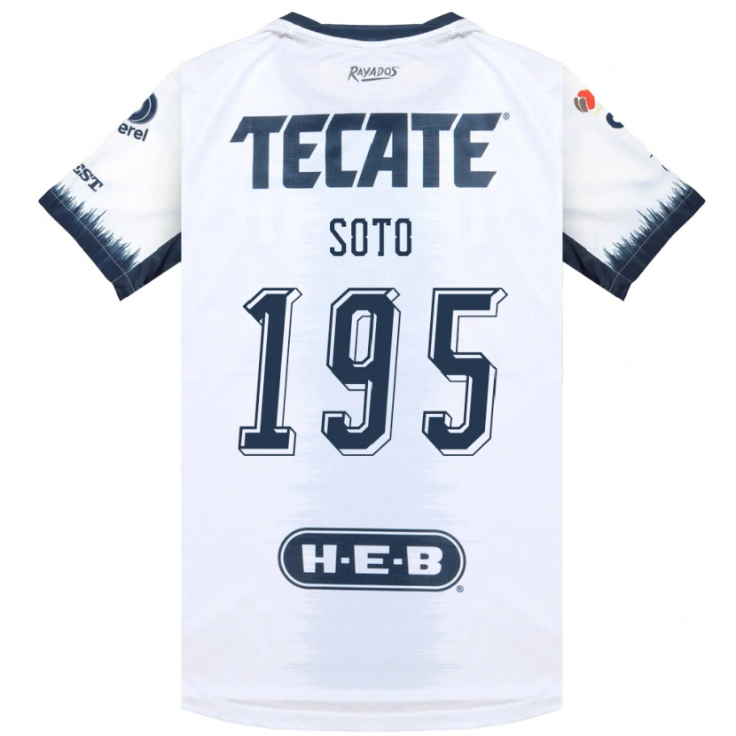 Danxen Kinder Óscar Soto #195 Weiß Tintenblau Rot Auswärtstrikot Trikot 2026/27 T-Shirt