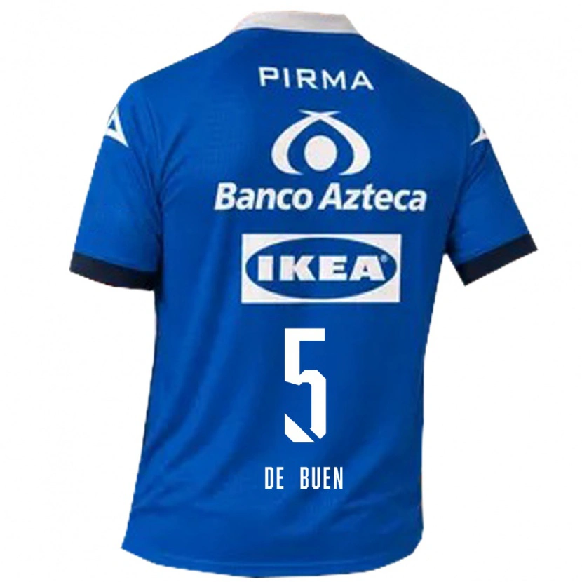 Danxen Kinder Diego De Buen #5 Blau Weiß Auswärtstrikot Trikot 2026/27 T-Shirt