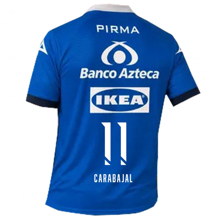 Danxen Kinder Gabriel Carabajal #11 Blau Weiß Auswärtstrikot Trikot 2026/27 T-Shirt