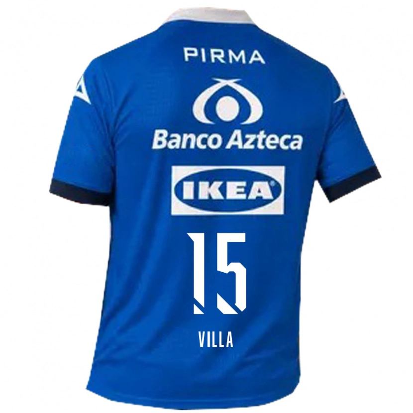 Danxen Kinder Óscar Villa #15 Blau Weiß Auswärtstrikot Trikot 2026/27 T-Shirt