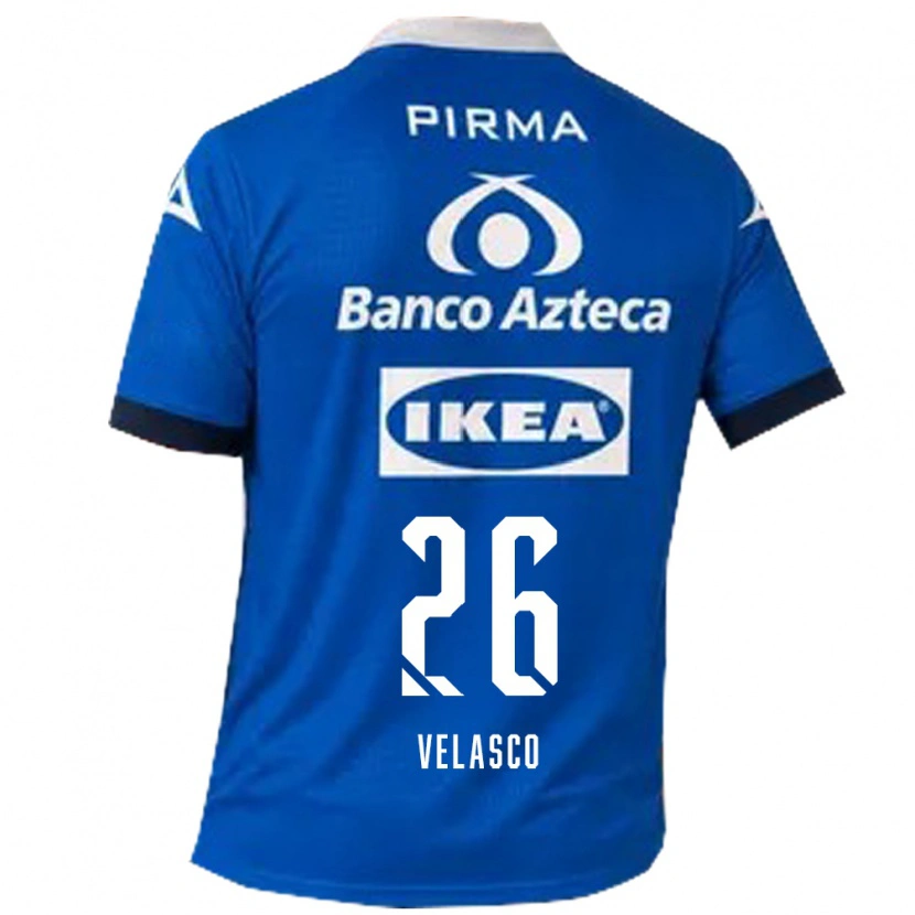 Danxen Kinder Kevin Velasco #26 Blau Weiß Auswärtstrikot Trikot 2026/27 T-Shirt