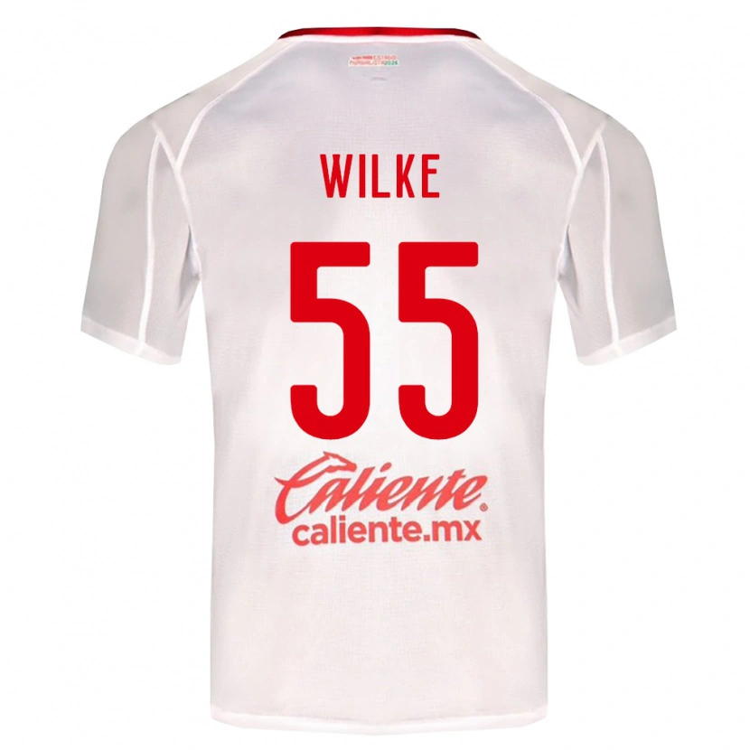 Danxen Kinder Teun Wilke #55 Weiß Grün Rot Auswärtstrikot Trikot 2026/27 T-Shirt
