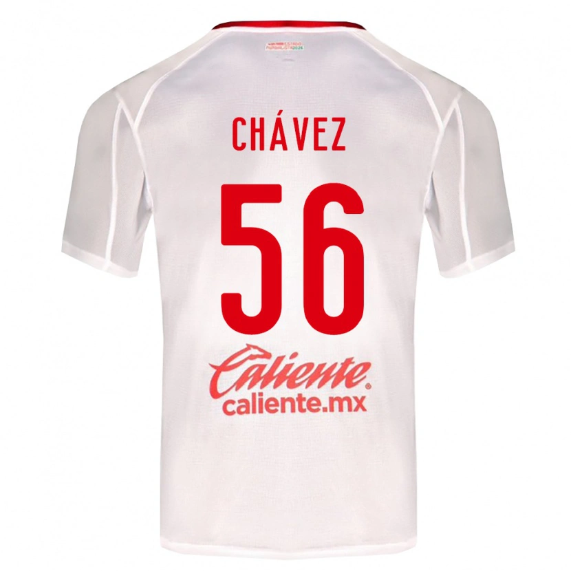 Danxen Kinder Ángel Chávez #56 Weiß Grün Rot Auswärtstrikot Trikot 2026/27 T-Shirt