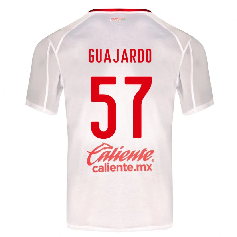 Danxen Kinder Dylan Guajardo #57 Weiß Grün Rot Auswärtstrikot Trikot 2026/27 T-Shirt