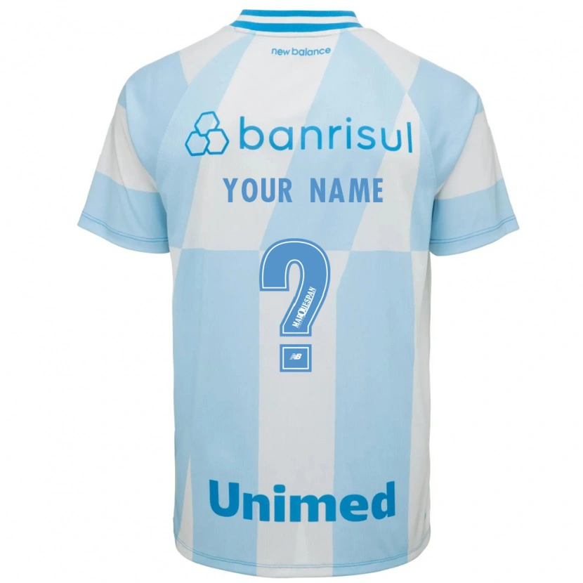 Danxen Kinder Ihren Namen #0 Hellblau Weiß Auswärtstrikot Trikot 2026/27 T-Shirt