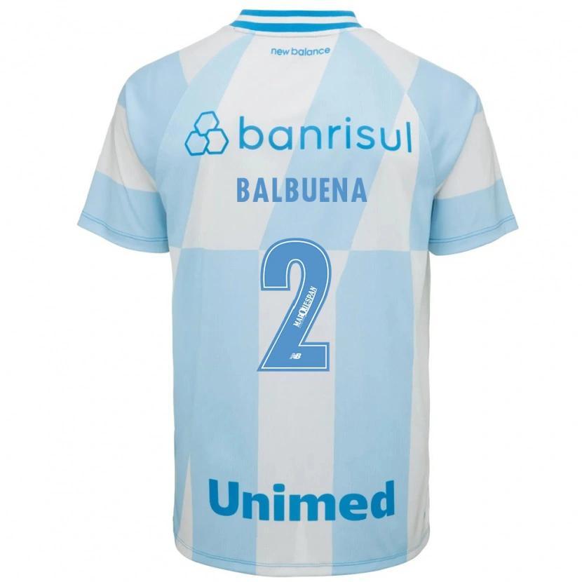 Danxen Kinder Fabián Balbuena #2 Hellblau Weiß Auswärtstrikot Trikot 2026/27 T-Shirt