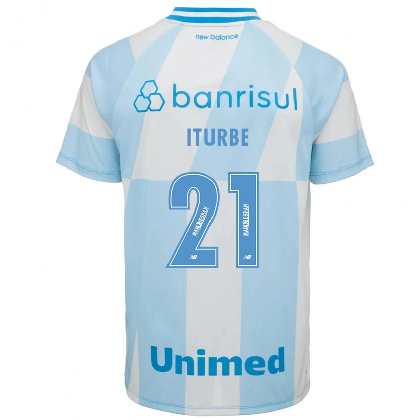 Danxen Kinder Juan Iturbe #21 Hellblau Weiß Auswärtstrikot Trikot 2026/27 T-Shirt