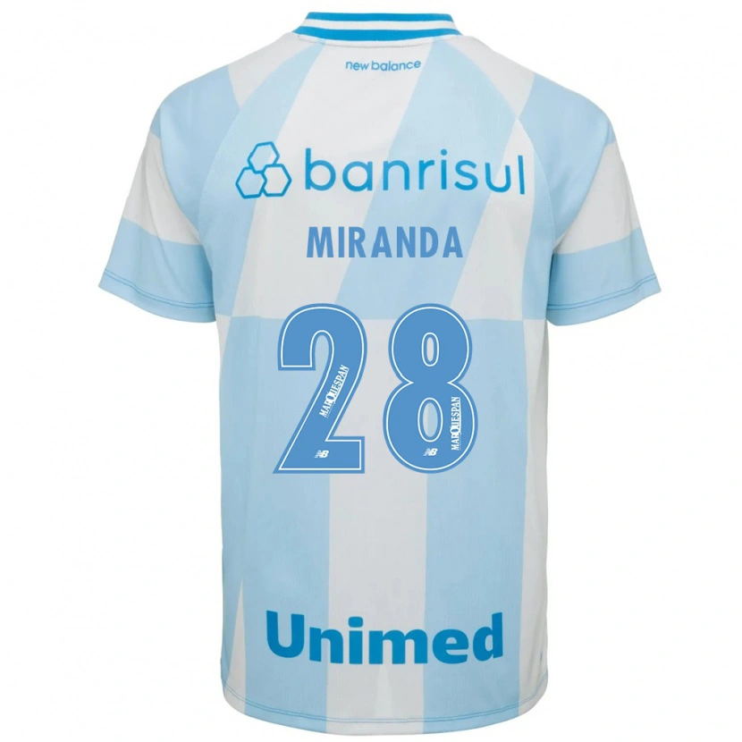 Danxen Kinder Paulo Miranda #28 Hellblau Weiß Auswärtstrikot Trikot 2026/27 T-Shirt