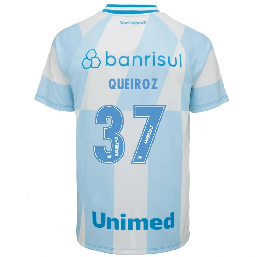 Danxen Kinder Du Queiroz #37 Hellblau Weiß Auswärtstrikot Trikot 2026/27 T-Shirt