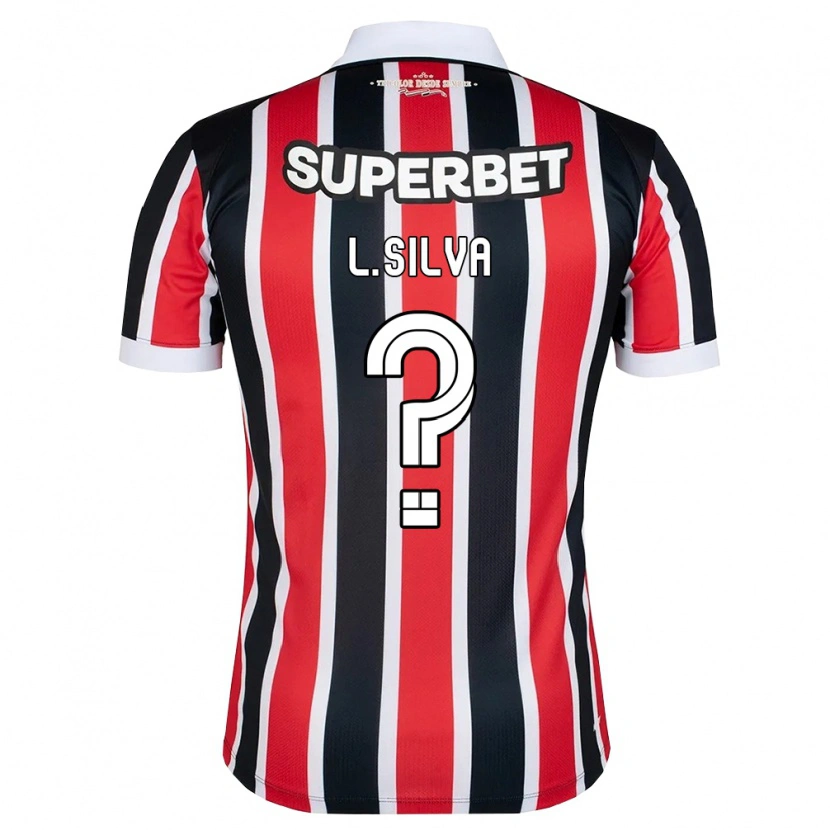 Danxen Kinder Luan Silva #0 Rot Weiß Schwarz Auswärtstrikot Trikot 2026/27 T-Shirt