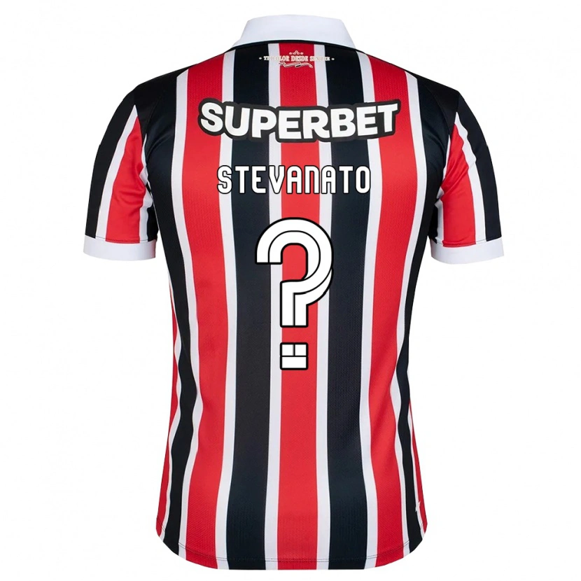 Danxen Kinder Stevanato #0 Rot Weiß Schwarz Auswärtstrikot Trikot 2026/27 T-Shirt