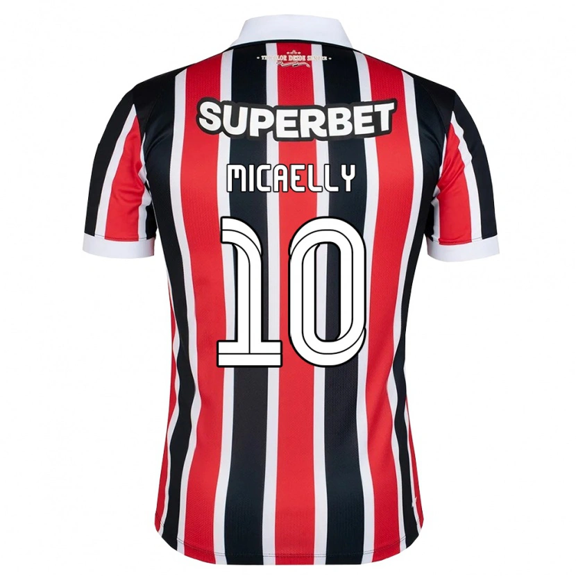 Danxen Kinder Micaelly #10 Rot Weiß Schwarz Auswärtstrikot Trikot 2026/27 T-Shirt