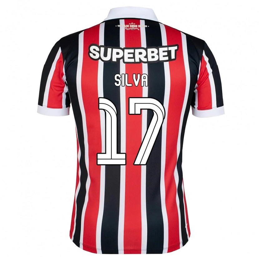 Danxen Kinder André Silva #17 Rot Weiß Schwarz Auswärtstrikot Trikot 2026/27 T-Shirt