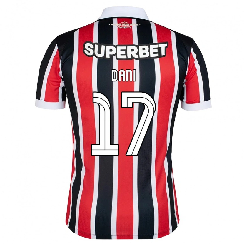Danxen Kinder Dani #17 Rot Weiß Schwarz Auswärtstrikot Trikot 2026/27 T-Shirt