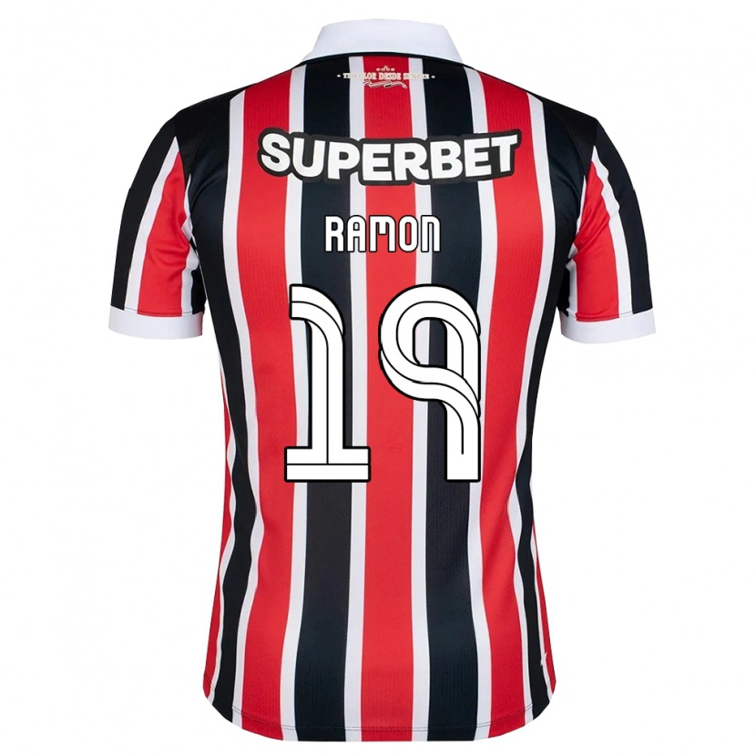 Danxen Kinder Lucas Ramon #19 Rot Weiß Schwarz Auswärtstrikot Trikot 2026/27 T-Shirt