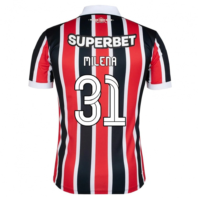 Danxen Kinder Milena #31 Rot Weiß Schwarz Auswärtstrikot Trikot 2026/27 T-Shirt