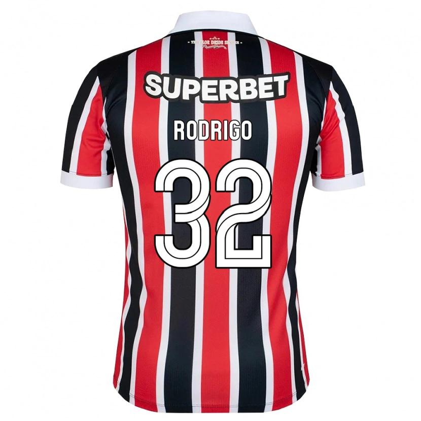 Danxen Kinder Rodrigo #32 Rot Weiß Schwarz Auswärtstrikot Trikot 2026/27 T-Shirt