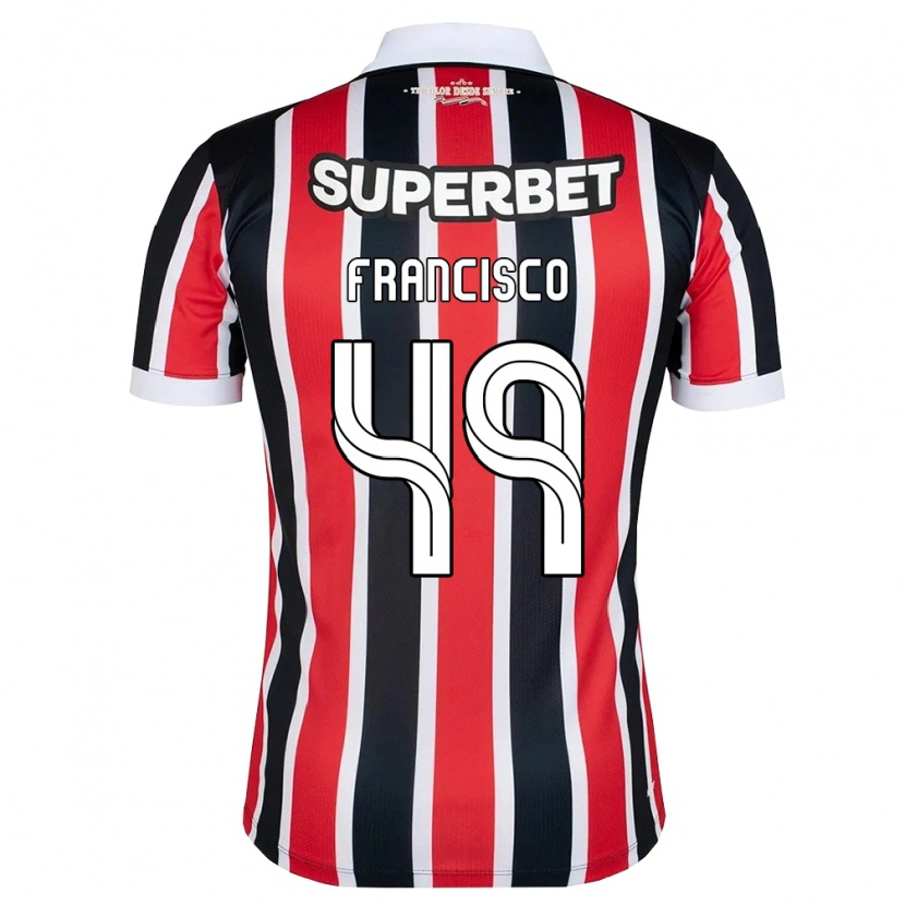 Danxen Kinder Ryan Francisco #49 Rot Weiß Schwarz Auswärtstrikot Trikot 2026/27 T-Shirt