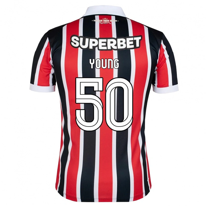 Danxen Kinder Young Navarro Moraes #50 Rot Weiß Schwarz Auswärtstrikot Trikot 2026/27 T-Shirt