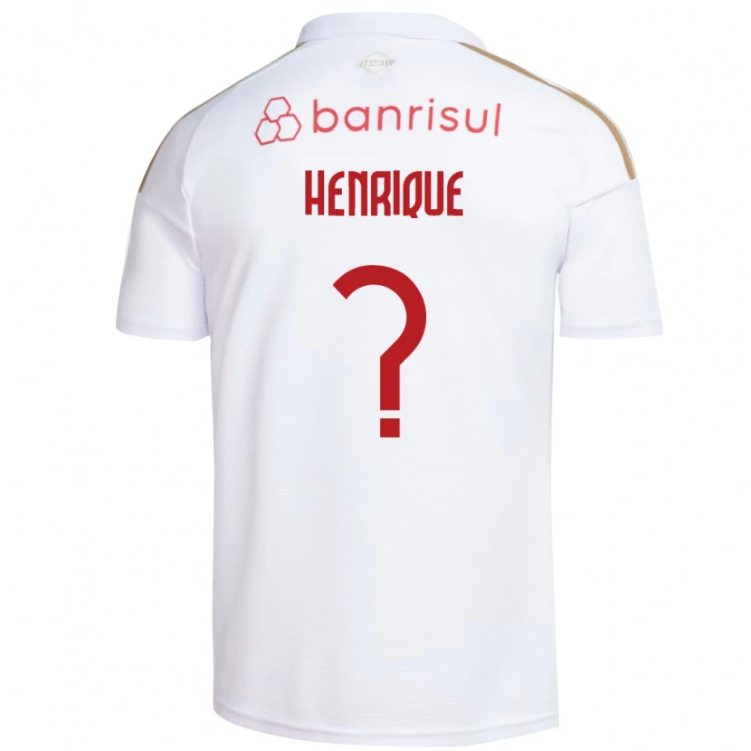 Danxen Kinder Henrique De Aguiar De Mendonça #0 Weiß Rot Auswärtstrikot Trikot 2026/27 T-Shirt