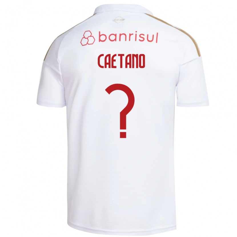 Danxen Kinder Caetano #0 Weiß Rot Auswärtstrikot Trikot 2026/27 T-Shirt