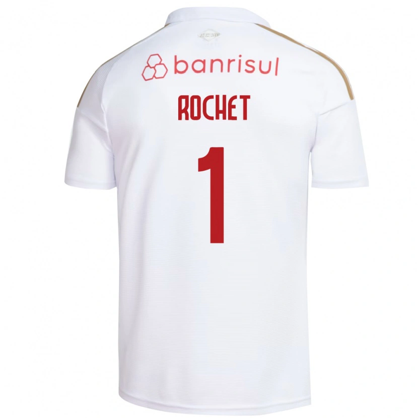 Danxen Kinder Sergio Rochet #1 Weiß Rot Auswärtstrikot Trikot 2026/27 T-Shirt