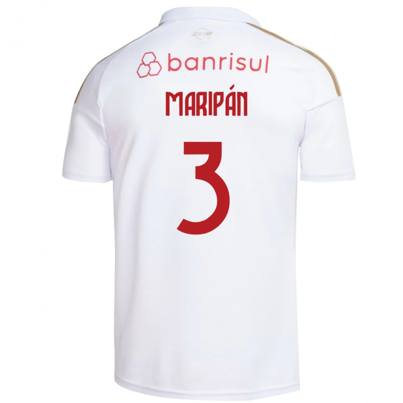 Danxen Kinder Guillermo Maripán #3 Weiß Rot Auswärtstrikot Trikot 2026/27 T-Shirt