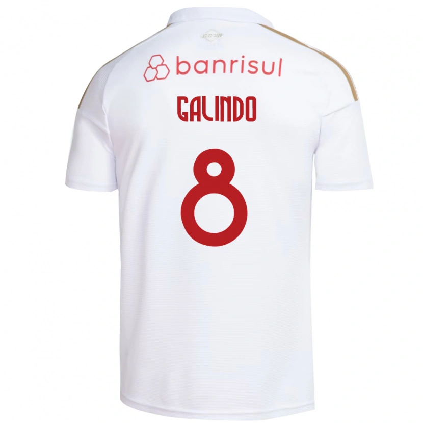 Danxen Kinder João Galindo #8 Weiß Rot Auswärtstrikot Trikot 2026/27 T-Shirt