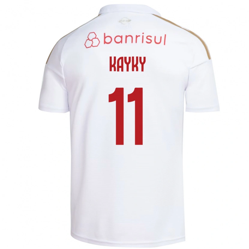 Danxen Kinder Kayky Da Silva Chagas #11 Weiß Rot Auswärtstrikot Trikot 2026/27 T-Shirt