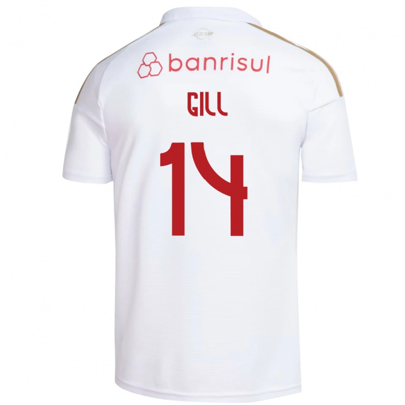 Danxen Kinder Antonio Gill #14 Weiß Rot Auswärtstrikot Trikot 2026/27 T-Shirt
