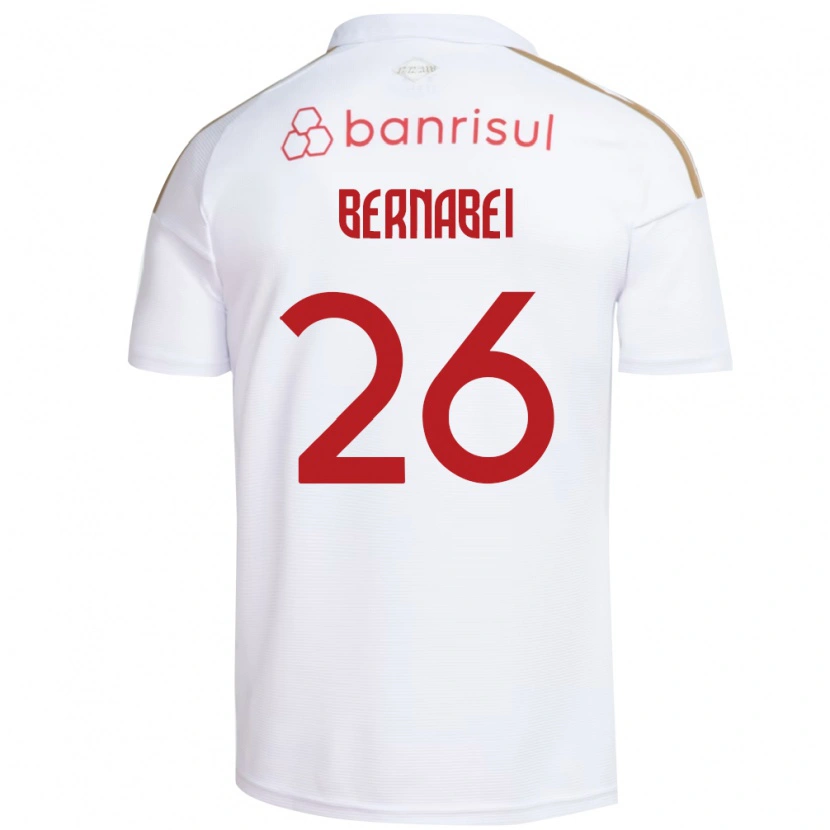 Danxen Kinder Alexandro Bernabei #26 Weiß Rot Auswärtstrikot Trikot 2026/27 T-Shirt