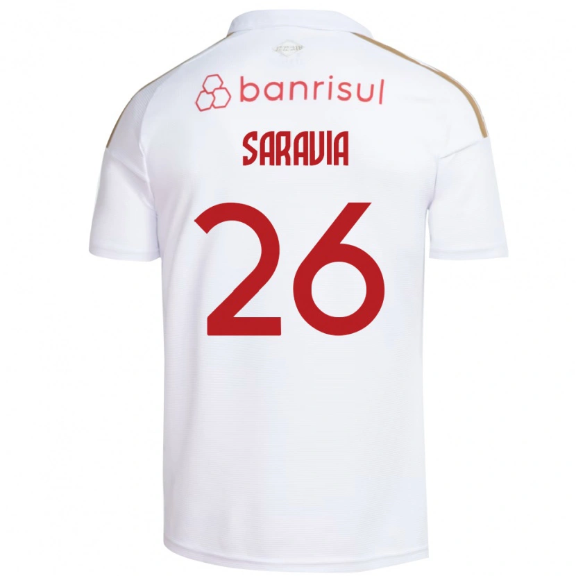 Danxen Kinder Saravia #26 Weiß Rot Auswärtstrikot Trikot 2026/27 T-Shirt