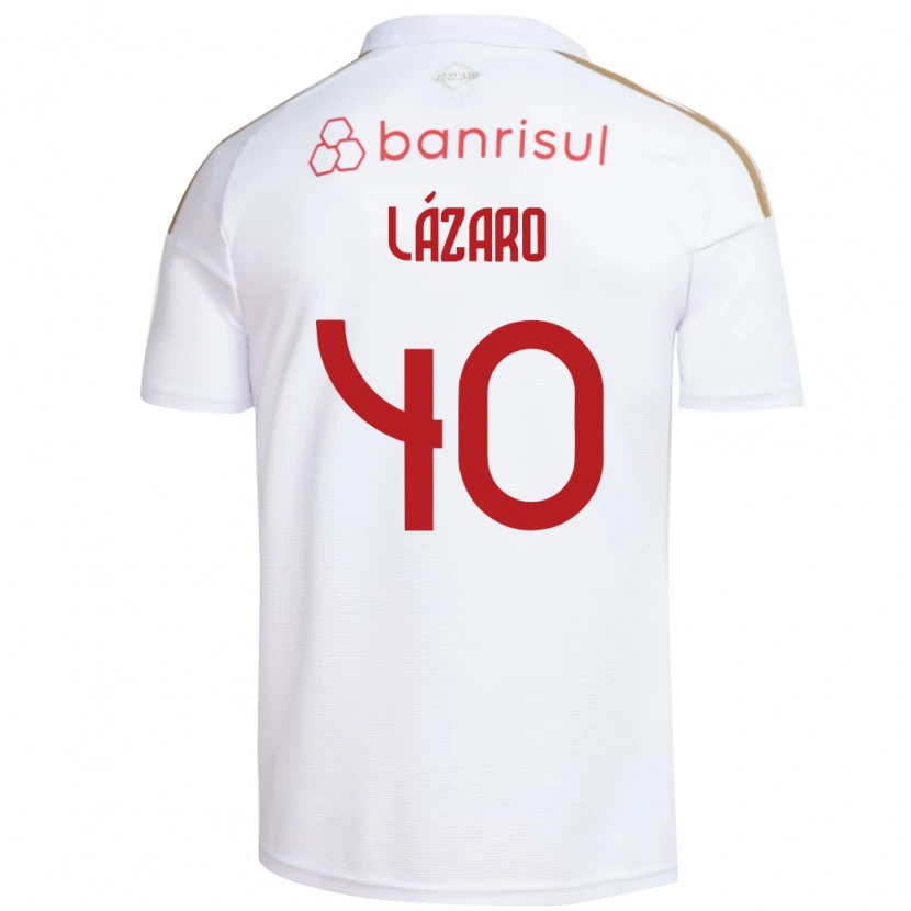 Danxen Kinder Lázaro Gonçalves Do Nascimento Junior #40 Weiß Rot Auswärtstrikot Trikot 2026/27 T-Shirt