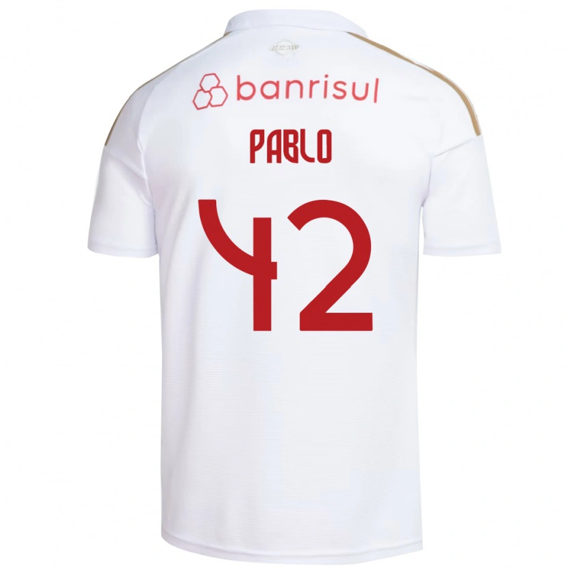 Danxen Kinder Pablo #42 Weiß Rot Auswärtstrikot Trikot 2026/27 T-Shirt