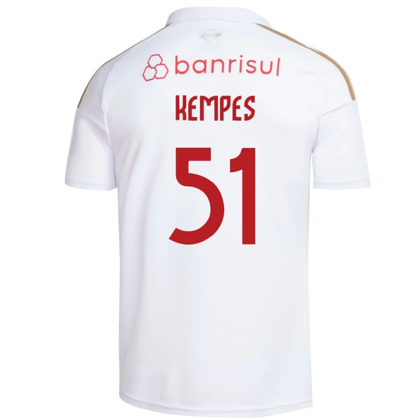 Danxen Kinder João Gabriel Kempes Gonçalves #51 Weiß Rot Auswärtstrikot Trikot 2026/27 T-Shirt