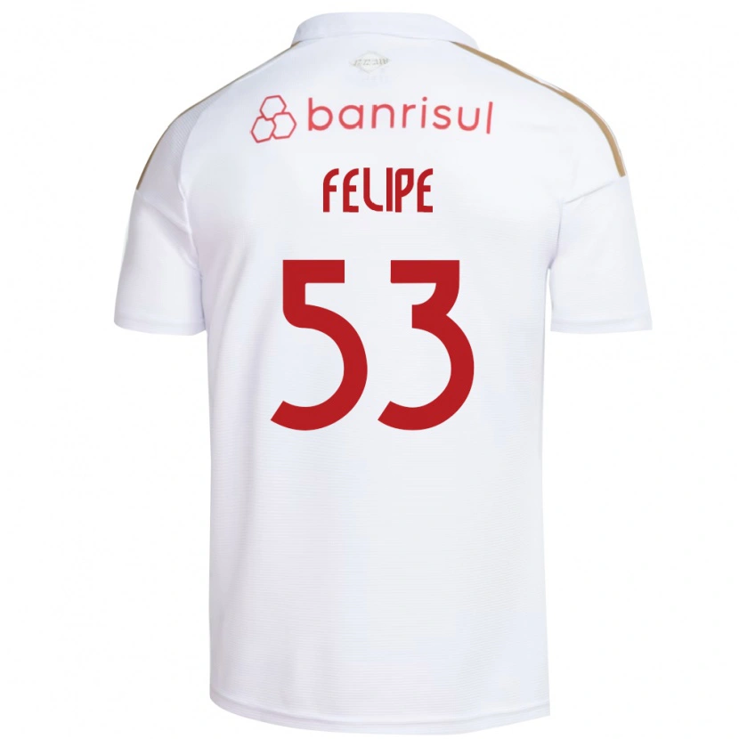 Danxen Kinder Luiz Felipe #53 Weiß Rot Auswärtstrikot Trikot 2026/27 T-Shirt