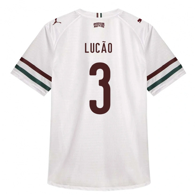 Danxen Kinder Lucas De Oliveira Ribeiro #3 Weiß Grün Burgund Auswärtstrikot Trikot 2026/27 T-Shirt