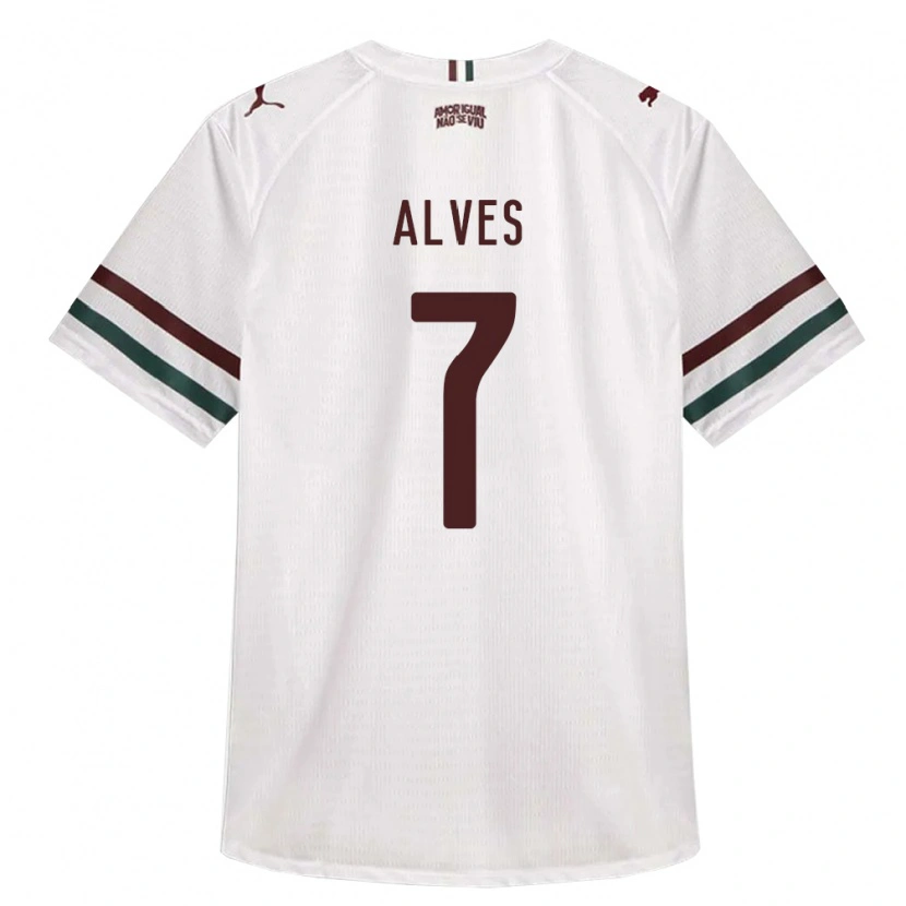 Danxen Kinder Geovana Alves #7 Weiß Grün Burgund Auswärtstrikot Trikot 2026/27 T-Shirt