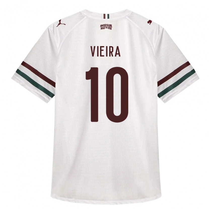 Danxen Kinder Gabriel Vieira #10 Weiß Grün Burgund Auswärtstrikot Trikot 2026/27 T-Shirt