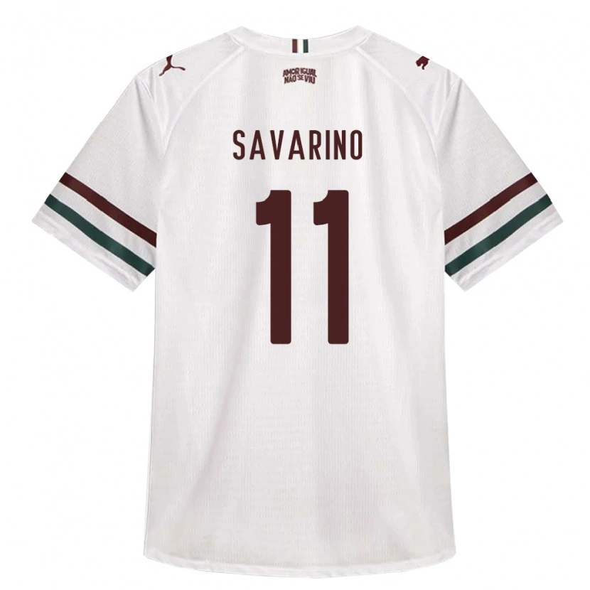 Danxen Kinder Jefferson Savarino #11 Weiß Grün Burgund Auswärtstrikot Trikot 2026/27 T-Shirt
