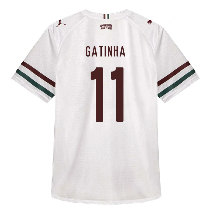 Danxen Kinder Zé Gatinha #11 Weiß Grün Burgund Auswärtstrikot Trikot 2026/27 T-Shirt