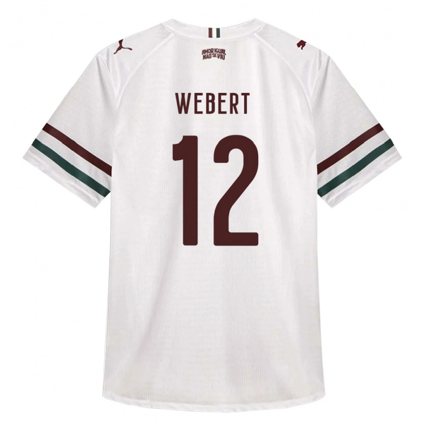 Danxen Kinder Webert Silva Leite Ferreira #12 Weiß Grün Burgund Auswärtstrikot Trikot 2026/27 T-Shirt