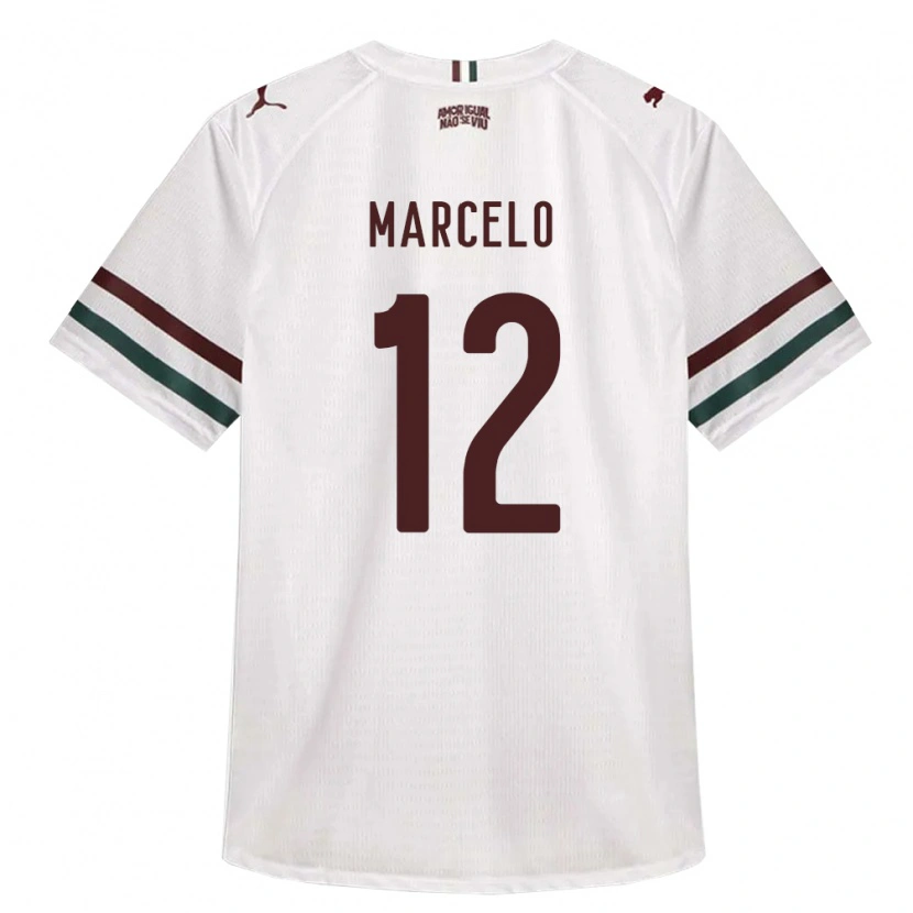 Danxen Kinder Marcelo #12 Weiß Grün Burgund Auswärtstrikot Trikot 2026/27 T-Shirt