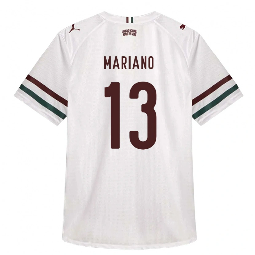 Danxen Kinder Mariano Matheus Silva Batista #13 Weiß Grün Burgund Auswärtstrikot Trikot 2026/27 T-Shirt